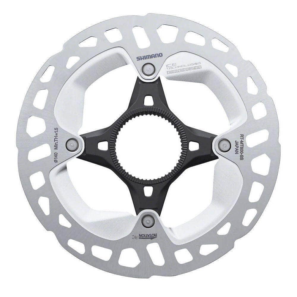 Shimano Shimano RT-MT800 XT disc brake rotor W/ Lock Ring, Silver 140mm (SS)
