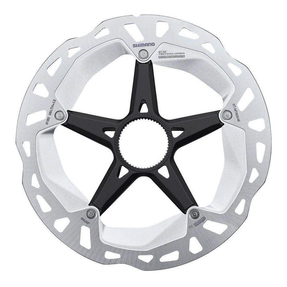 Shimano Shimano RT-MT800 XT disc brake rotor W/ Lock Ring, Silver 180mm (M)