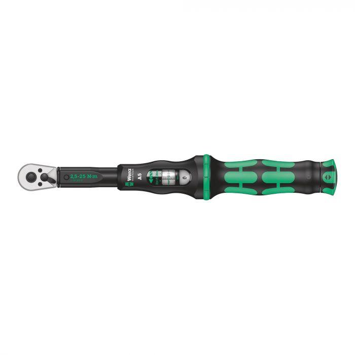Wera Wera A5 Click-Torque Wrench w/ Reversable Ratchet, 1/4" Drive, 2.5Nm - 25Nm